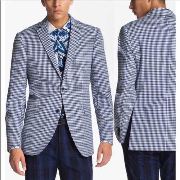 Etro Other - Etro men’s gingham cotton designer blazer 42